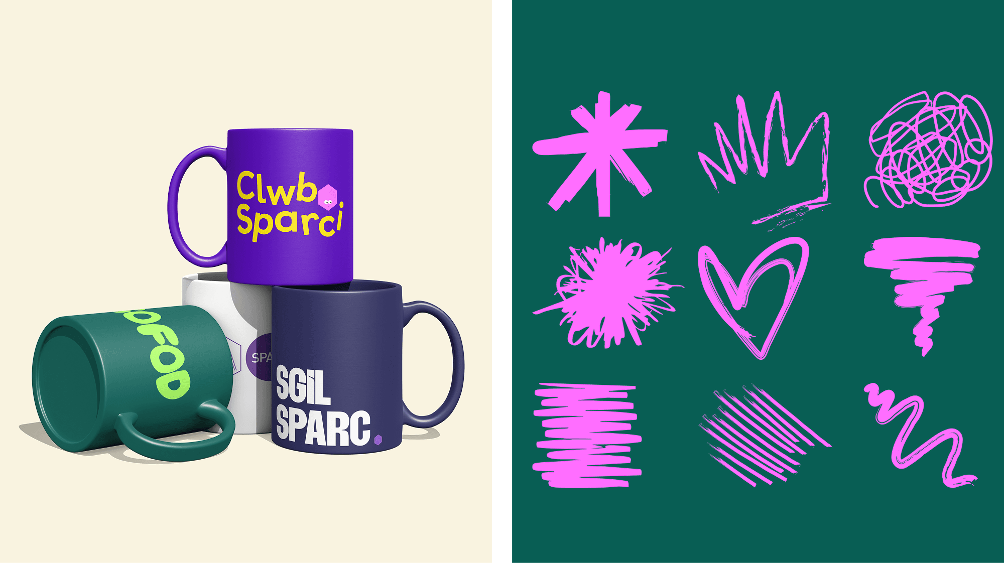 Brand activation for Sgil Sparc, Gofod & Clwb Sparci