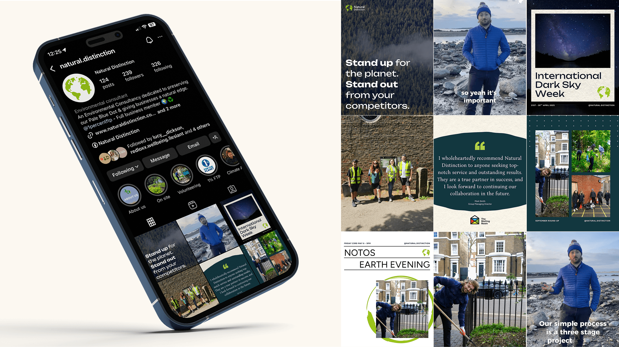 Natural distinction social media marketing